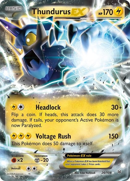Thundurus EX, XY - Roaring Skies 26/108