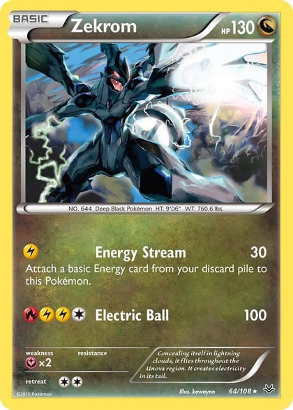 Zekrom, XY - Roaring Skies 64/108