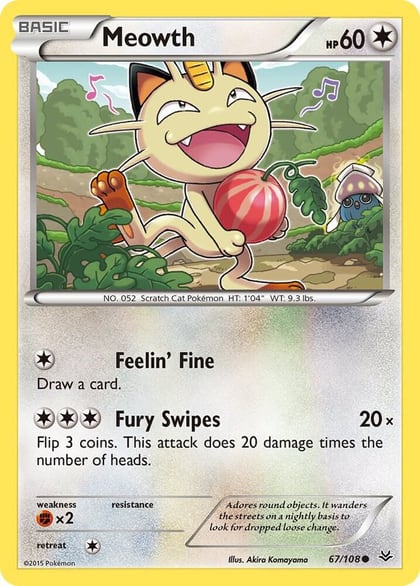 Meowth, XY - Roaring Skies 67/108