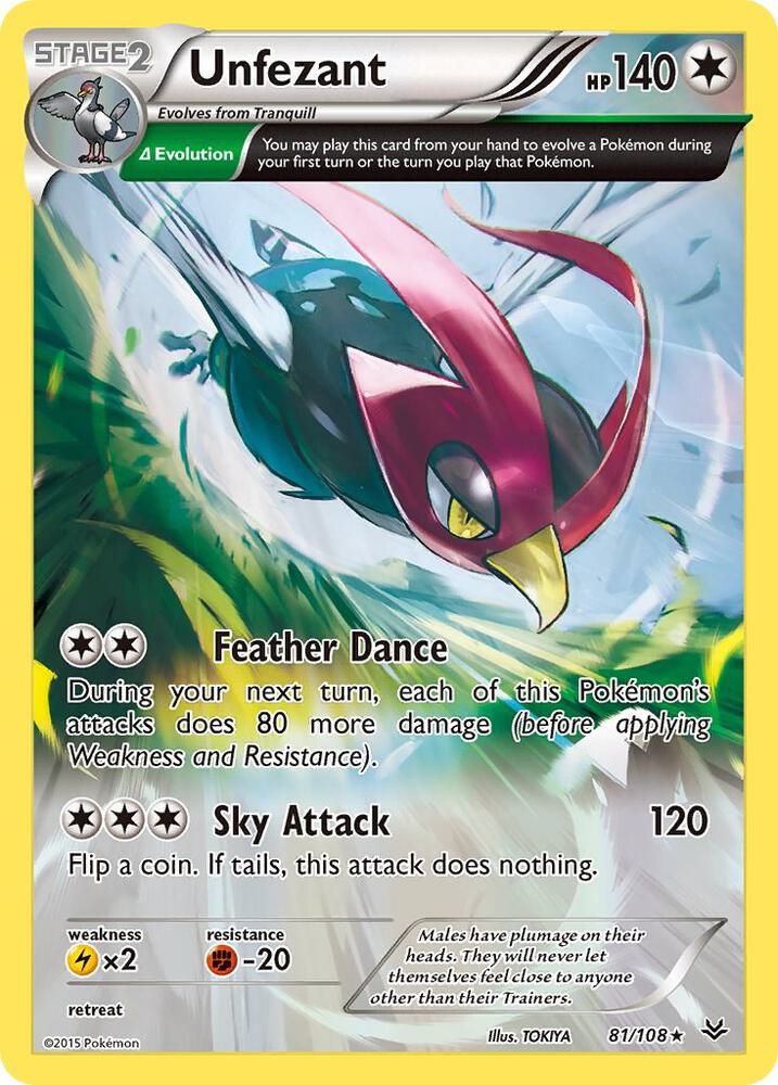 Unfezant (81 Delta), XY - Roaring Skies 81/108