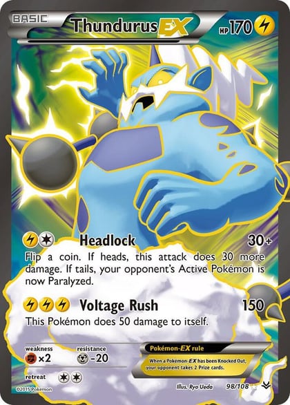 Thundurus EX (98 Full Art), XY - Roaring Skies 98/108