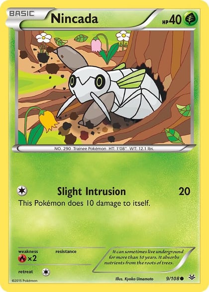 Nincada, XY - Roaring Skies 9/108
