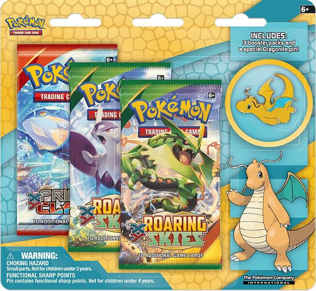 Dragonite Collector's Pin 3 Pack Blister, XY - Roaring Skies P100501