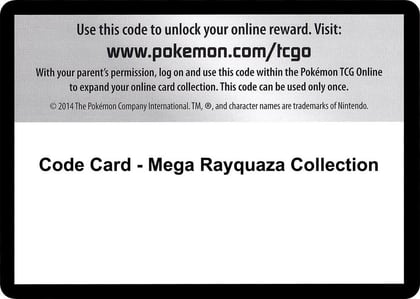 Code Card - Mega Rayquaza Collection, XY - Roaring Skies P280468