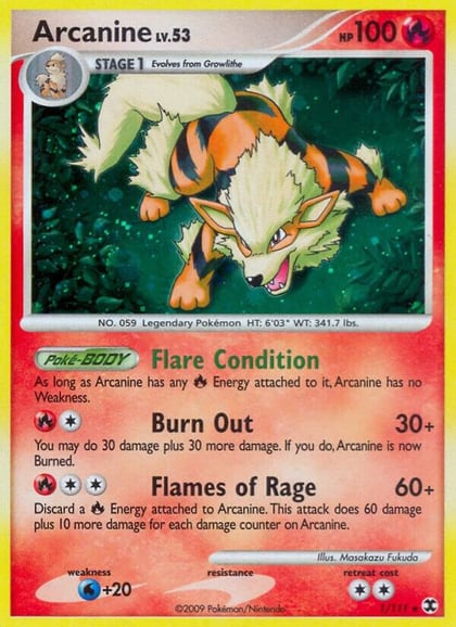 Arcanine, Rising Rivals 1/111