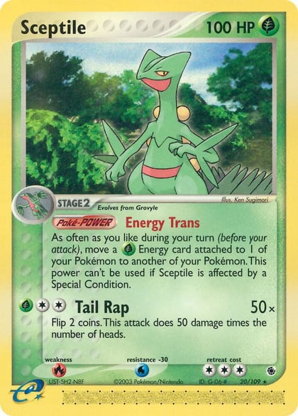 Sceptile - 20/109, Ruby and Sapphire 20/109