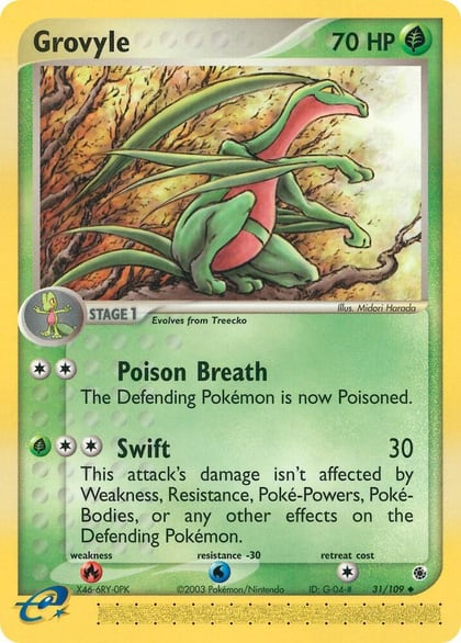 Grovyle - 31/109, Ruby and Sapphire 31/109