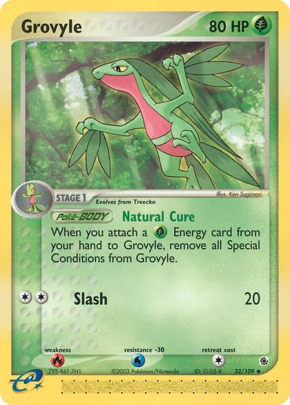 Grovyle - 32/109, Ruby and Sapphire 32/109