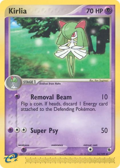 Kirlia - 34/109, Ruby and Sapphire 34/109