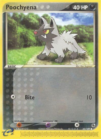 Poochyena - 63/109, Ruby and Sapphire 63/109