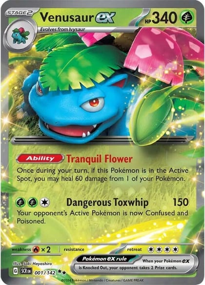 Venusaur ex, SV07: Stellar Crown 001/142