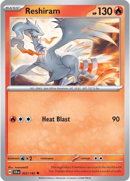 Reshiram, SV07: Stellar Crown 022/142