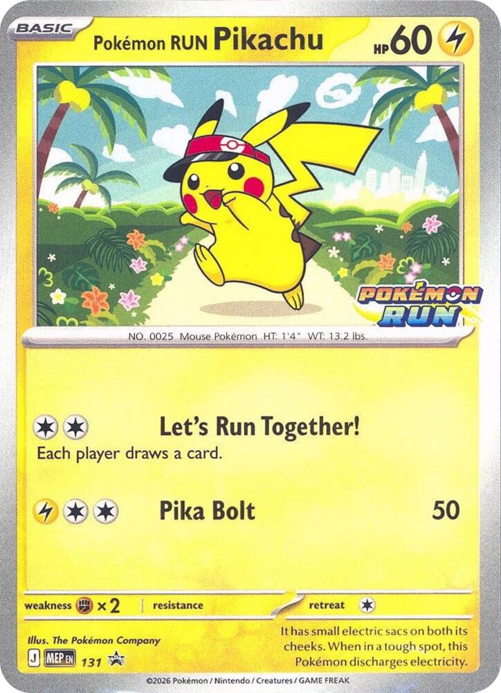 Pokemon Run Pikachu - 131, Southeast Asia Exclusives 131