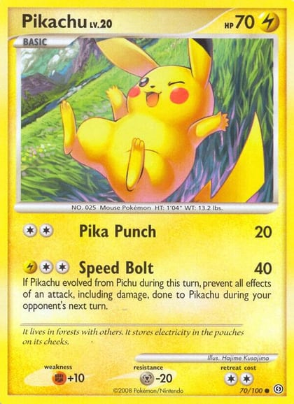 Pikachu, Stormfront 70/100