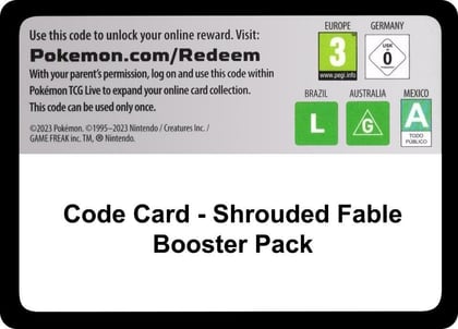 Code Card - Shrouded Fable Booster Pack, SV: Shrouded Fable P562361