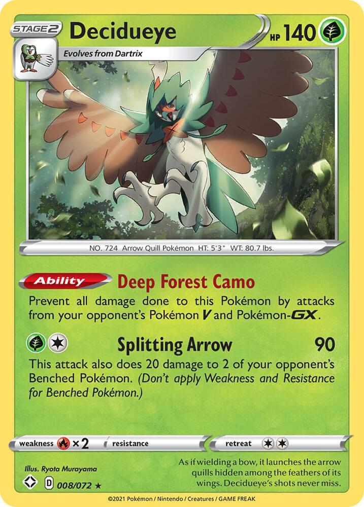 Decidueye, Shining Fates 008/072