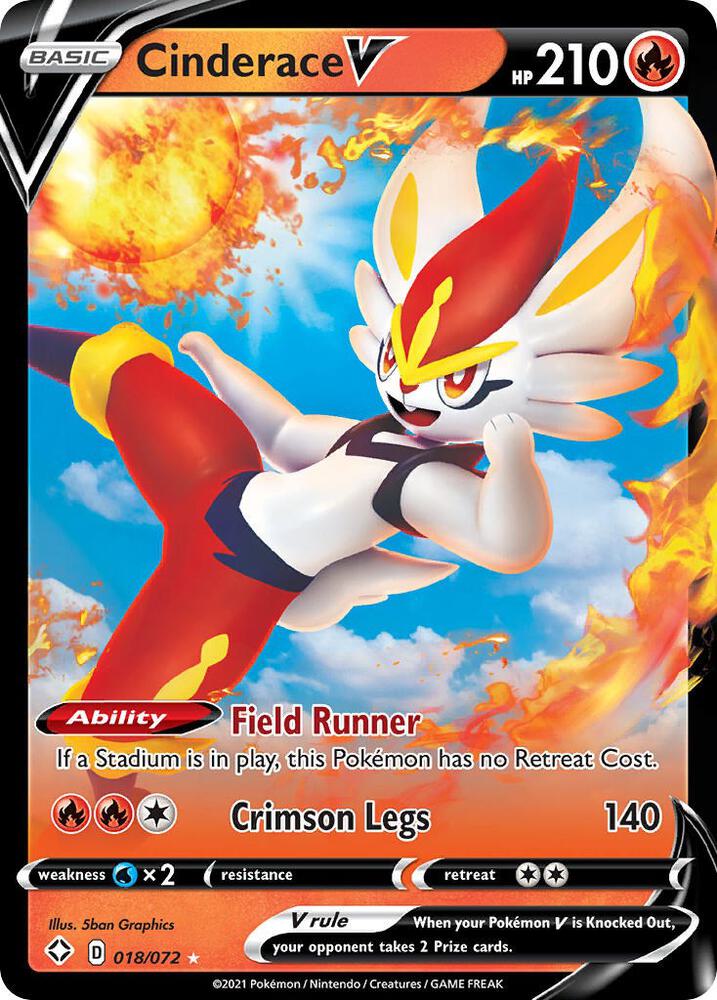 Cinderace V, Shining Fates 018/072