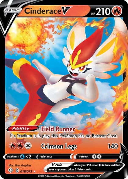 Cinderace V, Shining Fates 018/072