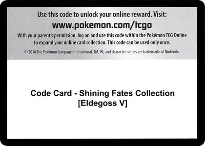Code Card - Shining Fates Collection [Eldegoss V], Shining Fates P251467