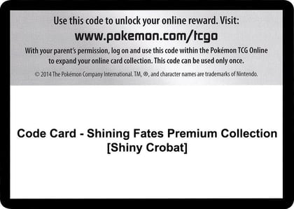 Code Card - Shining Fates Premium Collection [Shiny Crobat], Shining Fates P251532