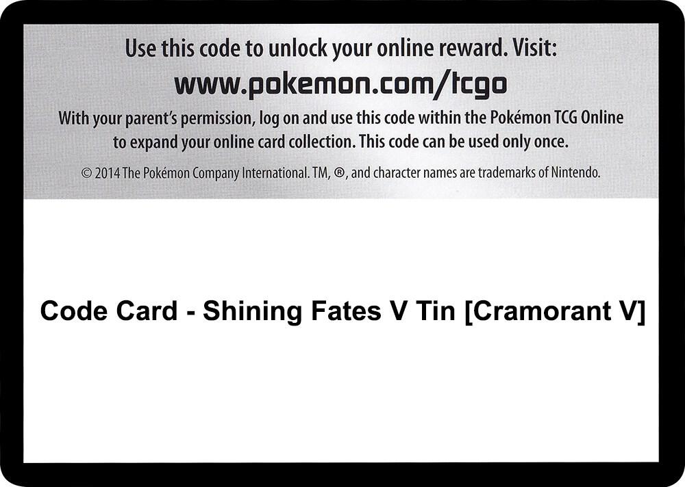 Code Card - Shining Fates V Tin [Cramorant V], Shining Fates P251546