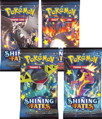 Shining Fates Booster Pack Art Bundle [Set of 4], Shining Fates P265320