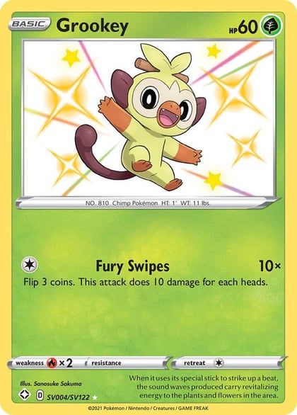 Grookey, Shining Fates: Shiny Vault SV004/SV122