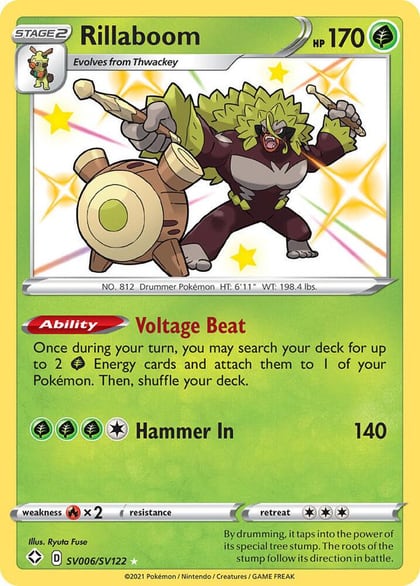 Rillaboom, Shining Fates: Shiny Vault SV006/SV122