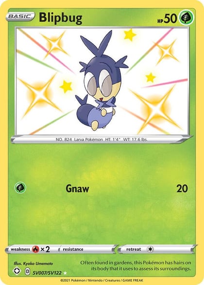 Blipbug, Shining Fates: Shiny Vault SV007/SV122