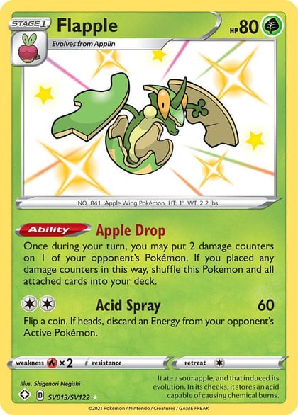 Flapple, Shining Fates: Shiny Vault SV013/SV122