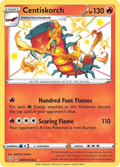 Centiskorch, Shining Fates: Shiny Vault SV019/SV122