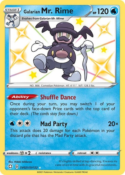 Galarian Mr. Rime, Shining Fates: Shiny Vault SV021/SV122