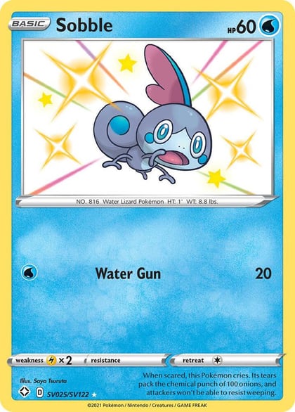 Sobble, Shining Fates: Shiny Vault SV025/SV122