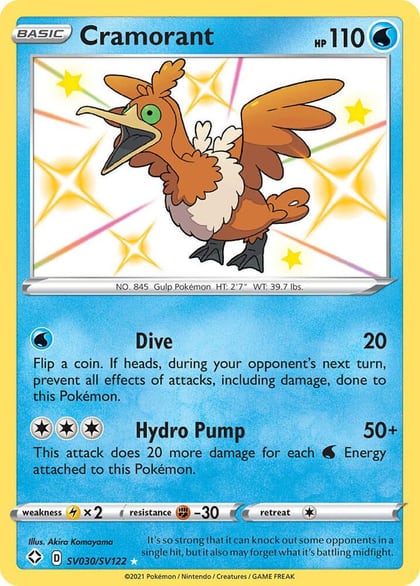 Cramorant, Shining Fates: Shiny Vault SV030/SV122