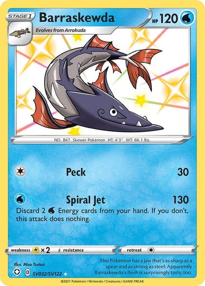 Barraskewda, Shining Fates: Shiny Vault SV032/SV122