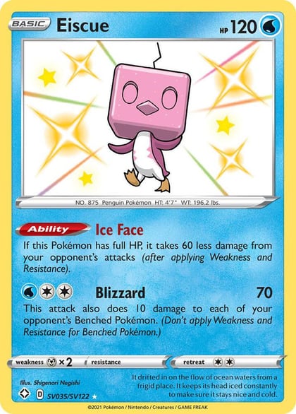 Eiscue, Shining Fates: Shiny Vault SV035/SV122