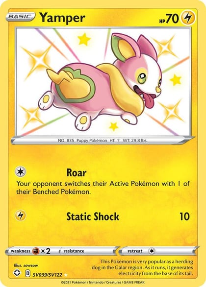 Yamper, Shining Fates: Shiny Vault SV039/SV122