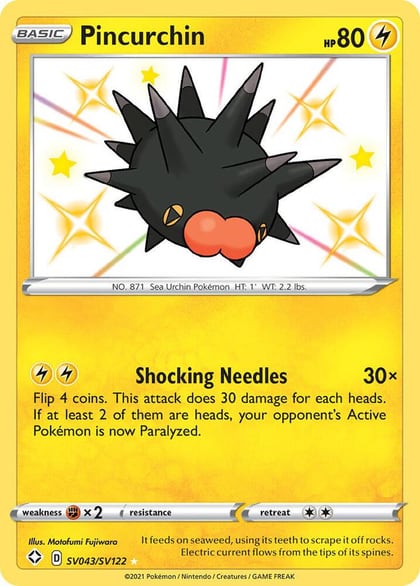 Pincurchin, Shining Fates: Shiny Vault SV043/SV122