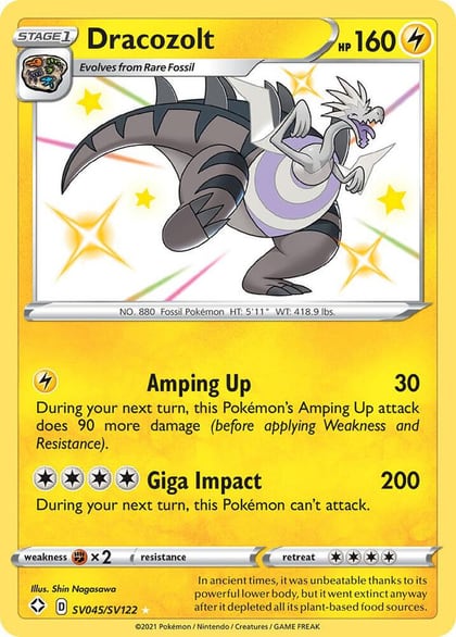 Dracozolt, Shining Fates: Shiny Vault SV045/SV122