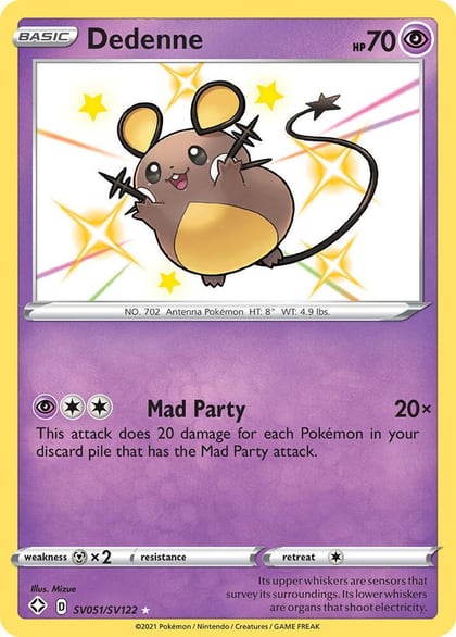 Dedenne, Shining Fates: Shiny Vault SV051/SV122