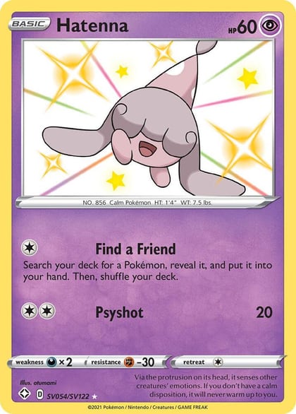 Hatenna, Shining Fates: Shiny Vault SV054/SV122