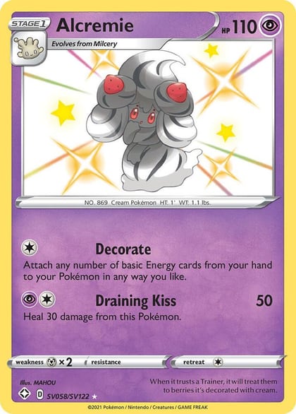 Alcremie, Shining Fates: Shiny Vault SV058/SV122