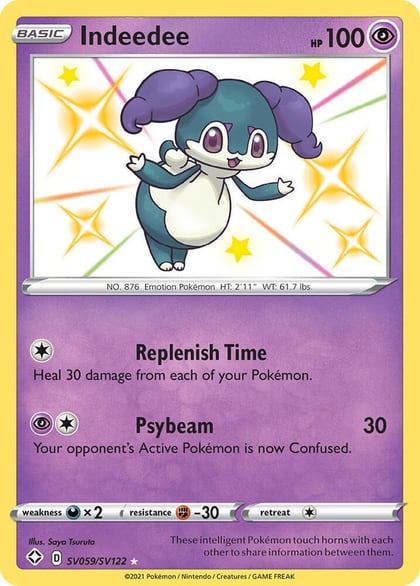 Indeedee, Shining Fates: Shiny Vault SV059/SV122