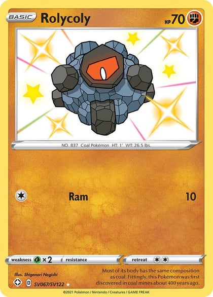 Rolycoly, Shining Fates: Shiny Vault SV067/SV122