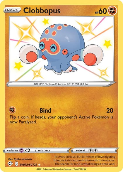 Clobbopus, Shining Fates: Shiny Vault SV072/SV122