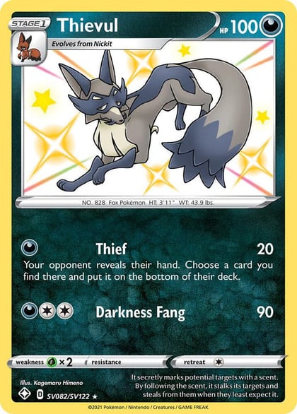 Thievul, Shining Fates: Shiny Vault SV082/SV122