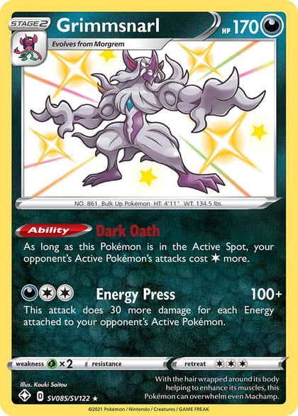 Grimmsnarl, Shining Fates: Shiny Vault SV085/SV122