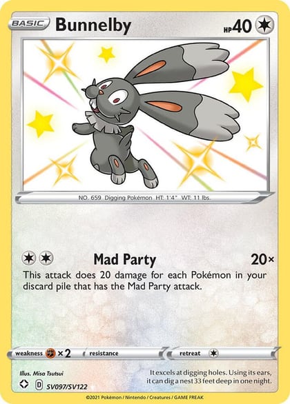 Bunnelby, Shining Fates: Shiny Vault SV097/SV122