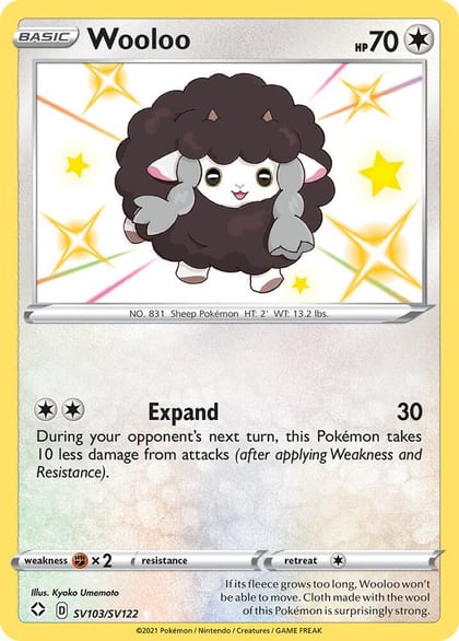 Wooloo, Shining Fates: Shiny Vault SV103/SV122