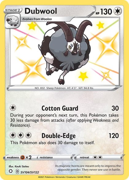Dubwool, Shining Fates: Shiny Vault SV104/SV122